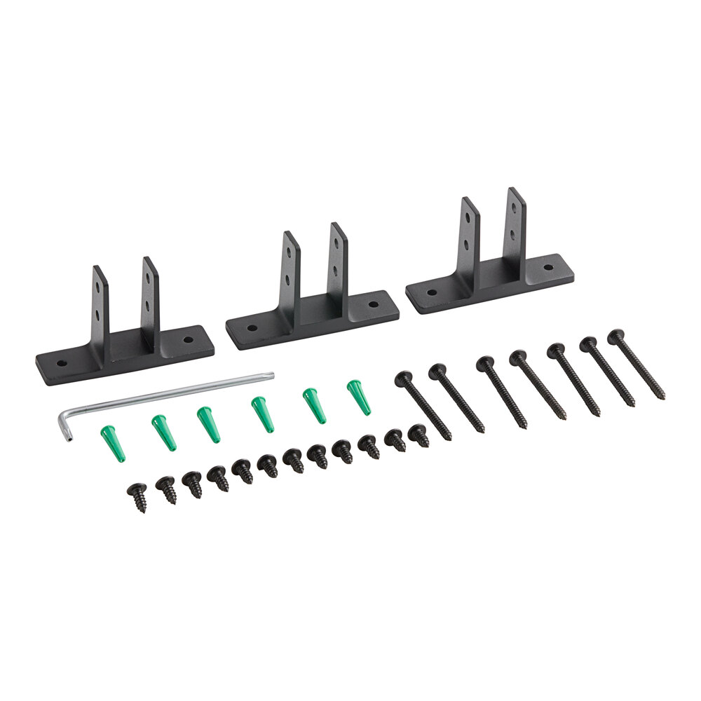 Lavex Mounting Hardware for Matte Black Urinal Partitions