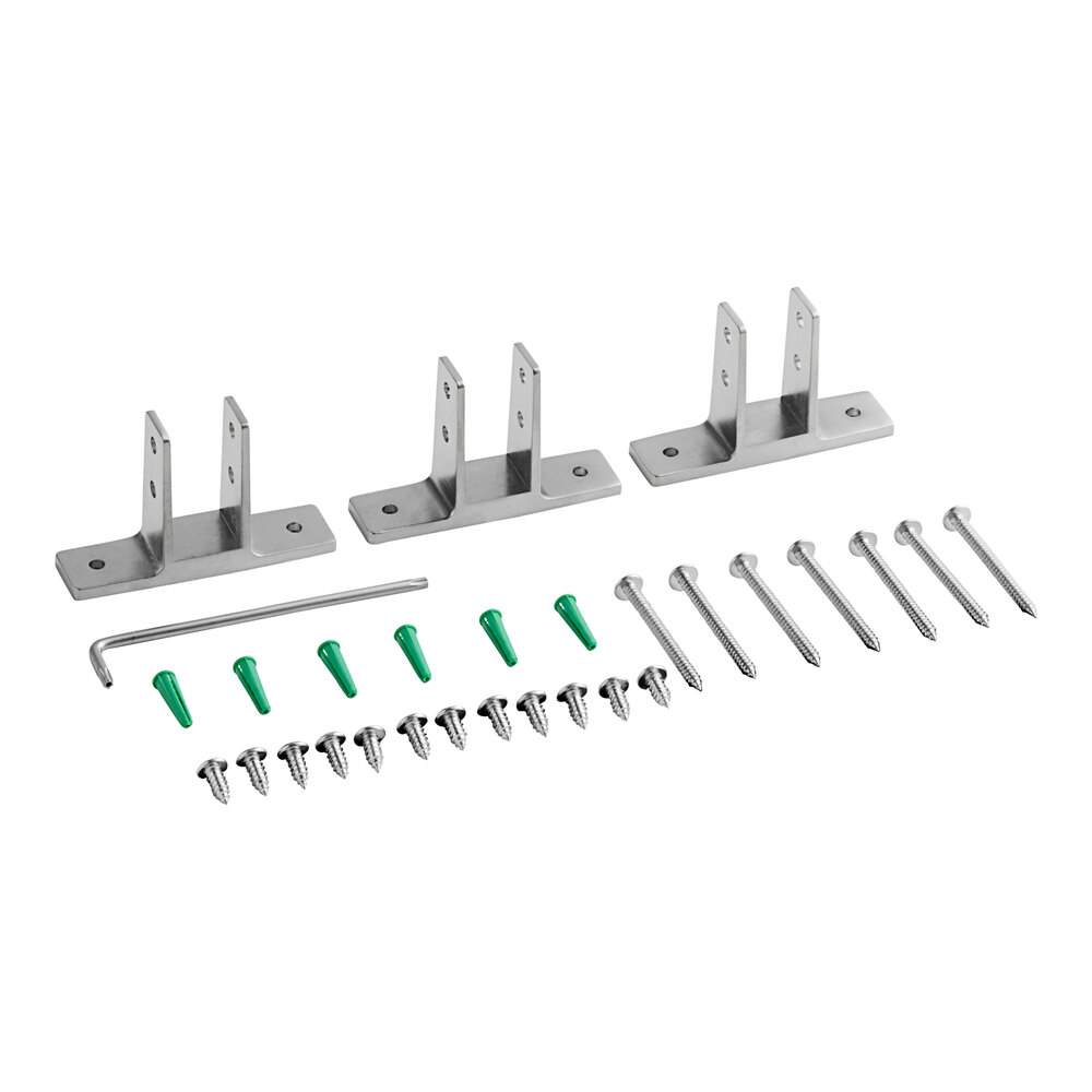 Lavex Mounting Hardware for Stainless Steel Urinal Partitions