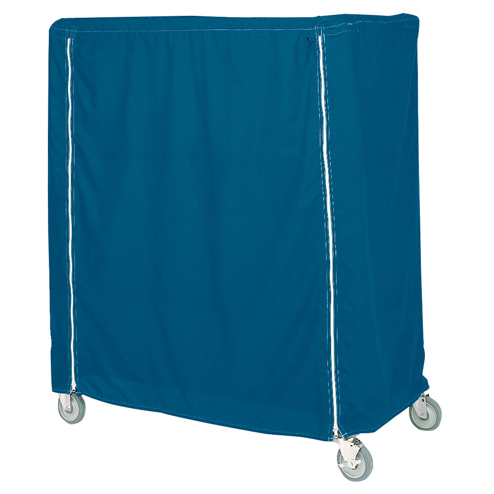 Metro 18X36X62UCMB Mariner Blue Uncoated Nylon Shelf Cart and Truck Cover with Zippered Closure 18" x 36" x 62"