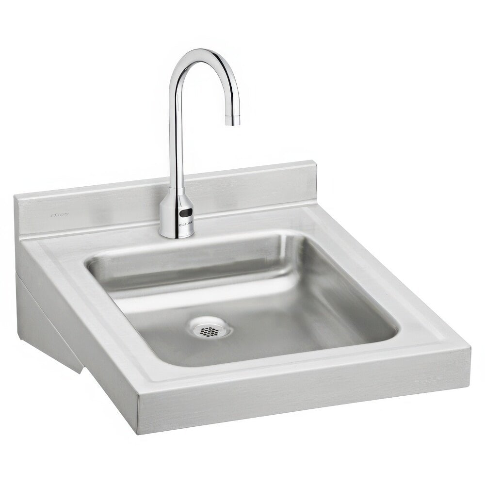 Zurn Elkay WCL1923OSDSACC Sturdibilt Wall Hung Single Bowl ADA Lavatory Sink Kit - 16" x 13 1/2" x 4" Bowl