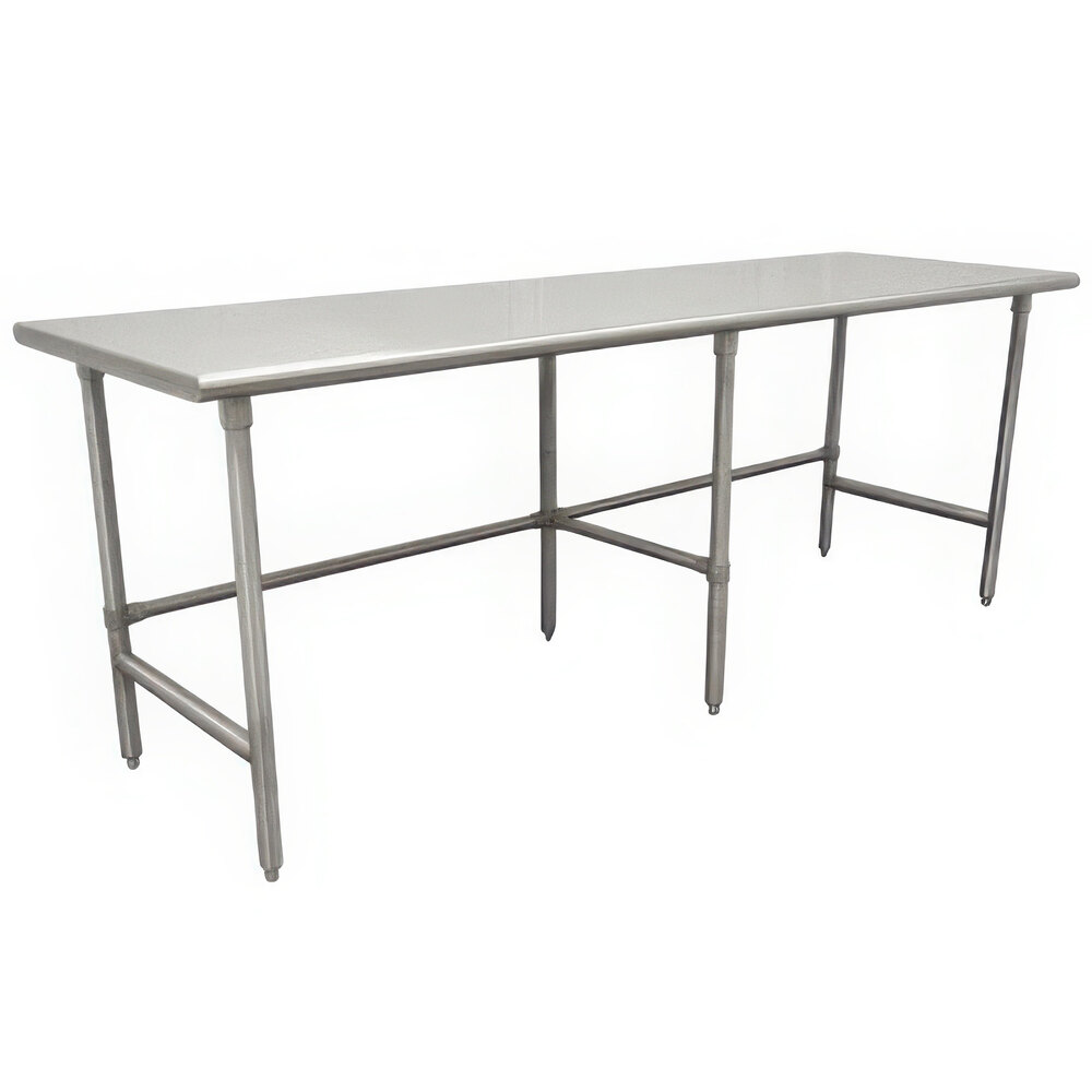 Advance Tabco TSS-309 30" x 108" 14 Gauge Open Base Stainless Steel Commercial Work Table