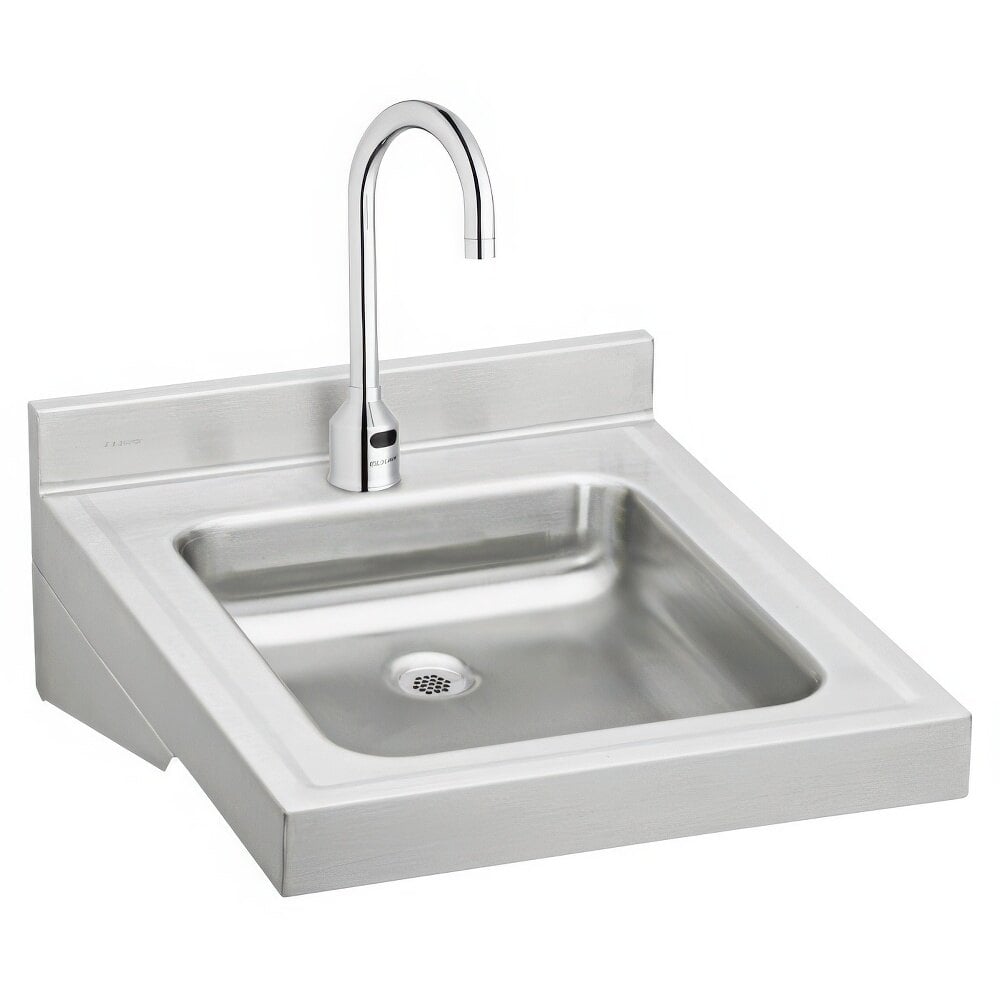 Zurn Elkay WCL1923OSDSACMC Sturdibilt Wall Hung Single Bowl ADA Lavatory Sink Kit with Mechanical Mixing Valve - 16" x 13 1/2" x 4" Bowl