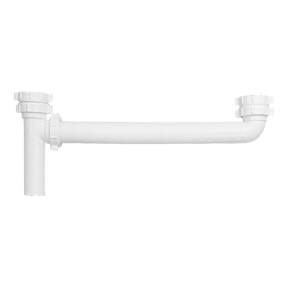 Dearborn by Oatey P9121A 1 1/2" x 16" Plastic End Outlet Waste with Hi-Line / Slip Joint Combination Connection and Baffle Tee