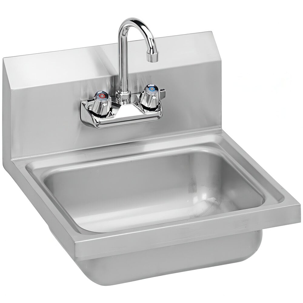 Zurn Elkay SEHS-17X 17" x 15" Wall Mount Hand Sink with Gooseneck Faucet