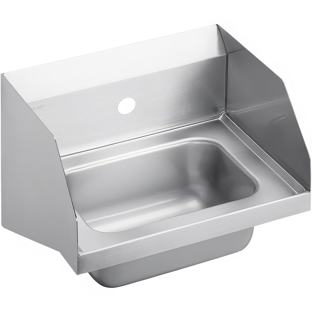 Zurn Elkay CHS1716LRS1 16 3/4" x 15 1/2" Wall Mounted Hand Sink with One Faucet Hole and Sidesplash