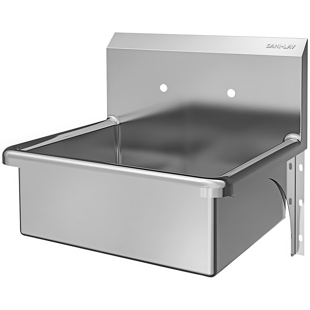 Sani-Lav 5048 23" x 20 1/2" Wall Mounted Hand Sink with 8" Centers