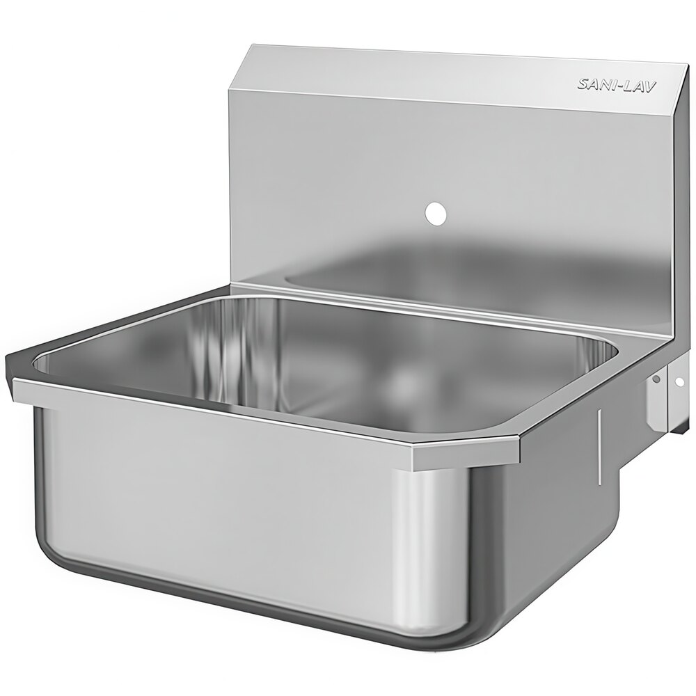 Sani-Lav 5050 19" x 18" Wall Mounted Hand Sink with Single Faucet Hole