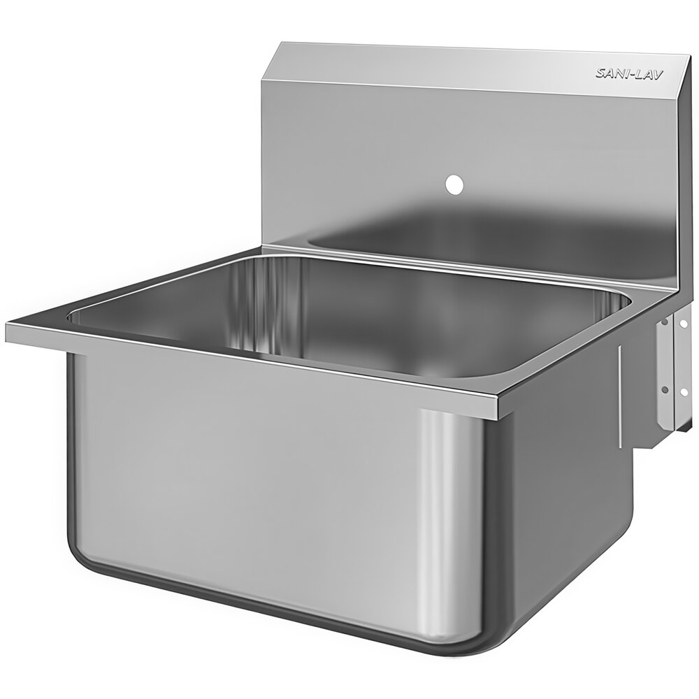 Sani-Lav 5250 21" x 20" Wall Mounted Hand Sink with Single Faucet Hole