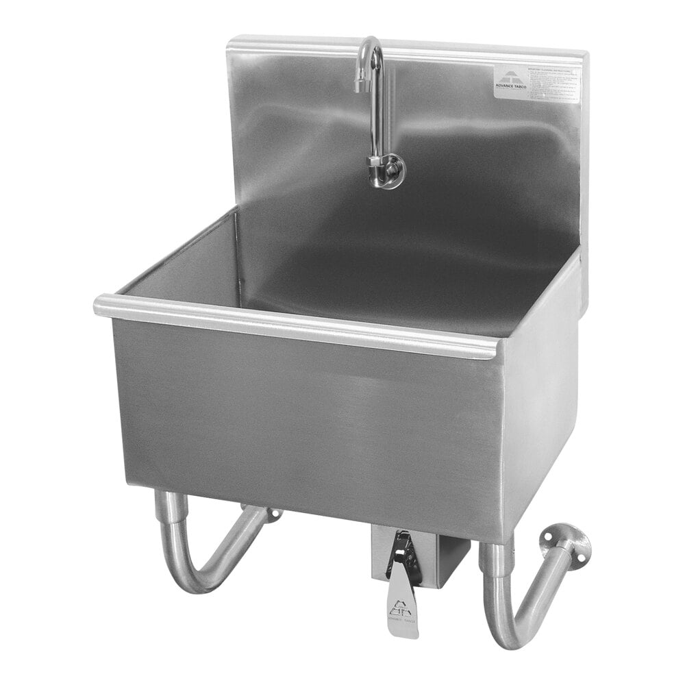 Advance Tabco WSS-16-25KV 16-Gauge Service Sink with 12" Deep Bowl and Knee Operated Faucet - 22" x 19 1/2"