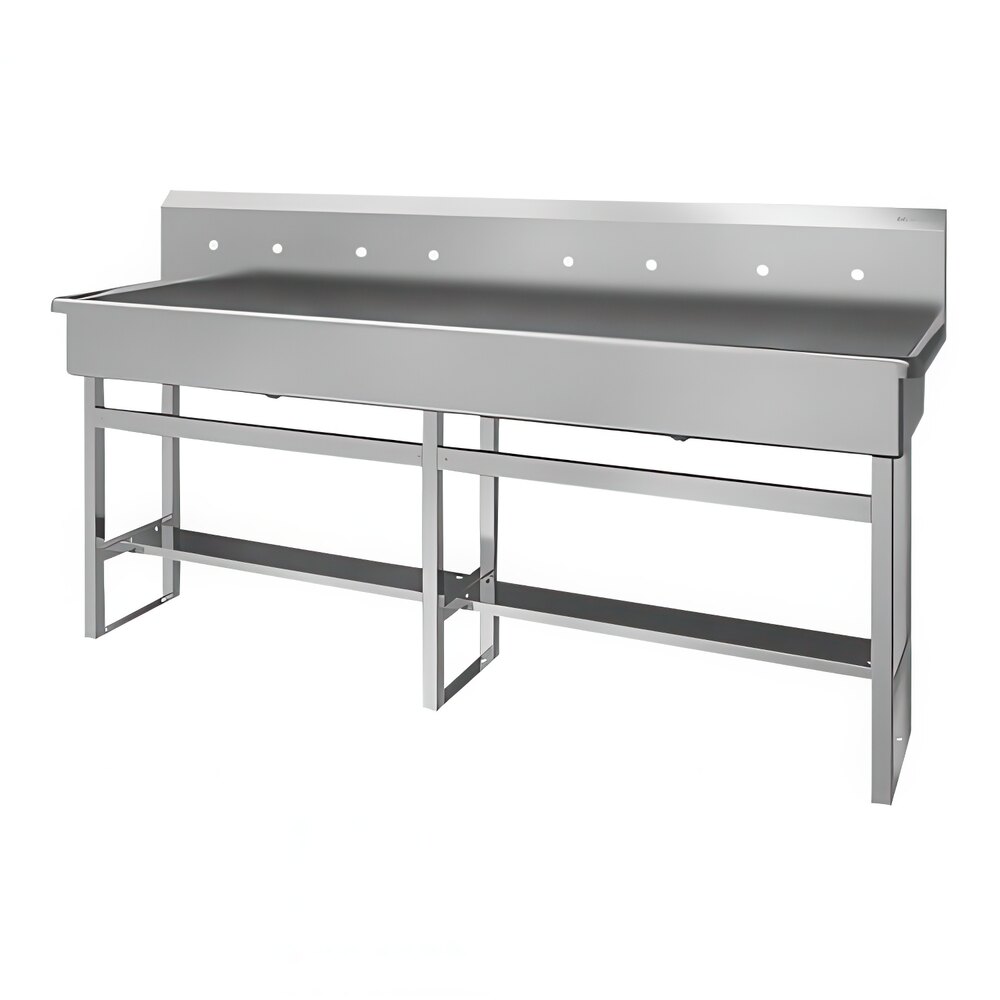 Sani-Lav 58F8 80" x 20" Floor-Mounted Hand Sink with (4) 8" Centers