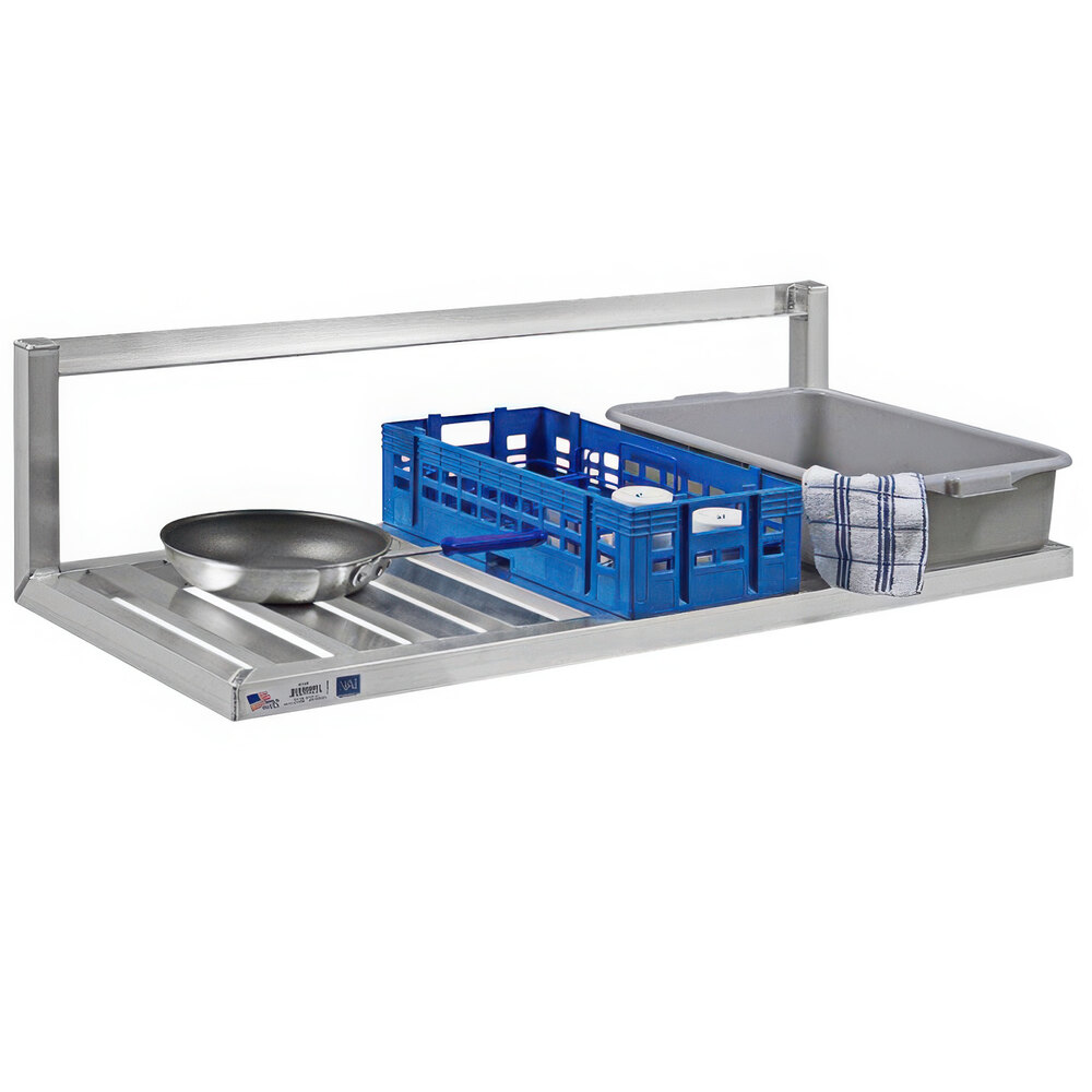 New Age 97287 20" x 60" Aluminum T-Bar Wall Shelf with Inverted Brackets