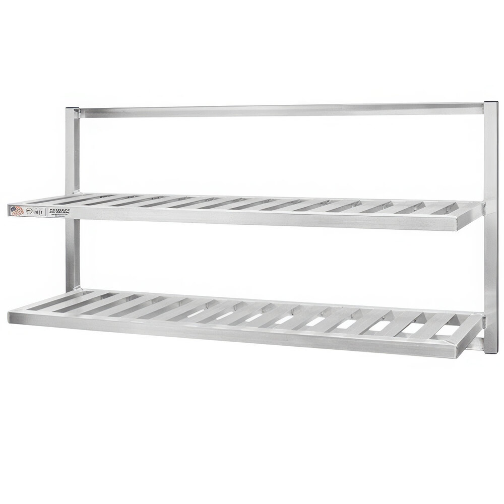 New Age 98142 16" x 60" Aluminum Bus Tub Wall Shelf