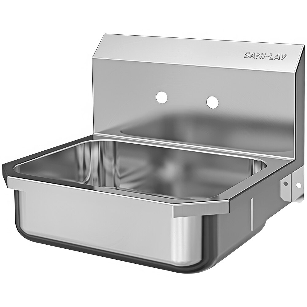Sani-Lav 6054 16" x 15 1/2" Wall Mounted Hand Sink with 4" Centers