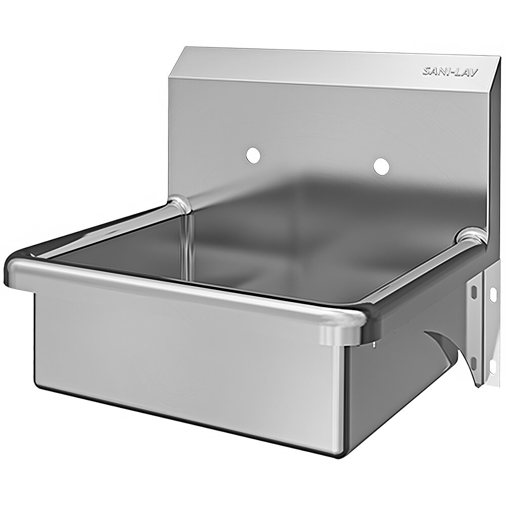 Sani-Lav 7058 20" x 17 1/2" Wall Mounted Hand Sink with 8" Centers