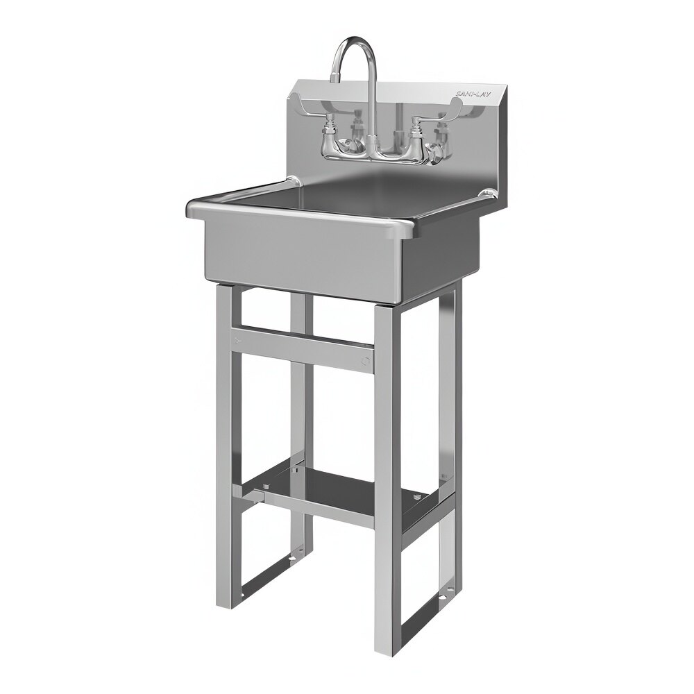 Sani-Lav 725F 20" x 17 1/2" Floor-Mounted Hand Sink with (1) 2.0 GPM Faucet