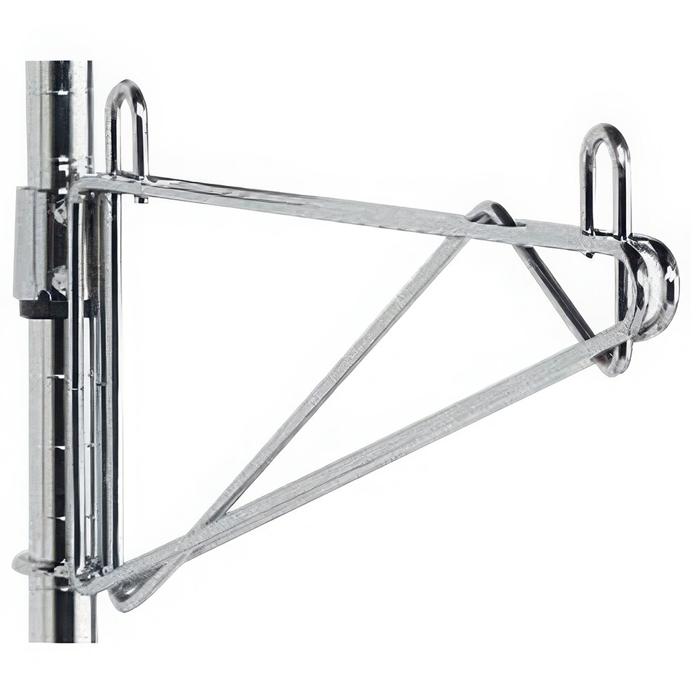 Metro 1WS21S Super Erecta Stainless Steel Post-Type Wall Mount 21" Shelf Support