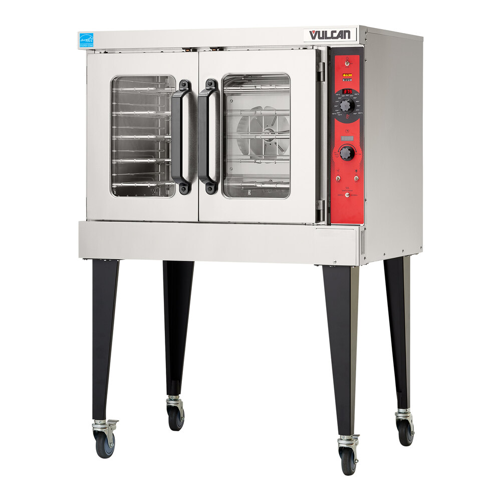 Vulcan VC5ED-12D1 240/3 Single Deck Full Size Electric Convection Oven With Legs - 240V, Field Convertible, 12 kW