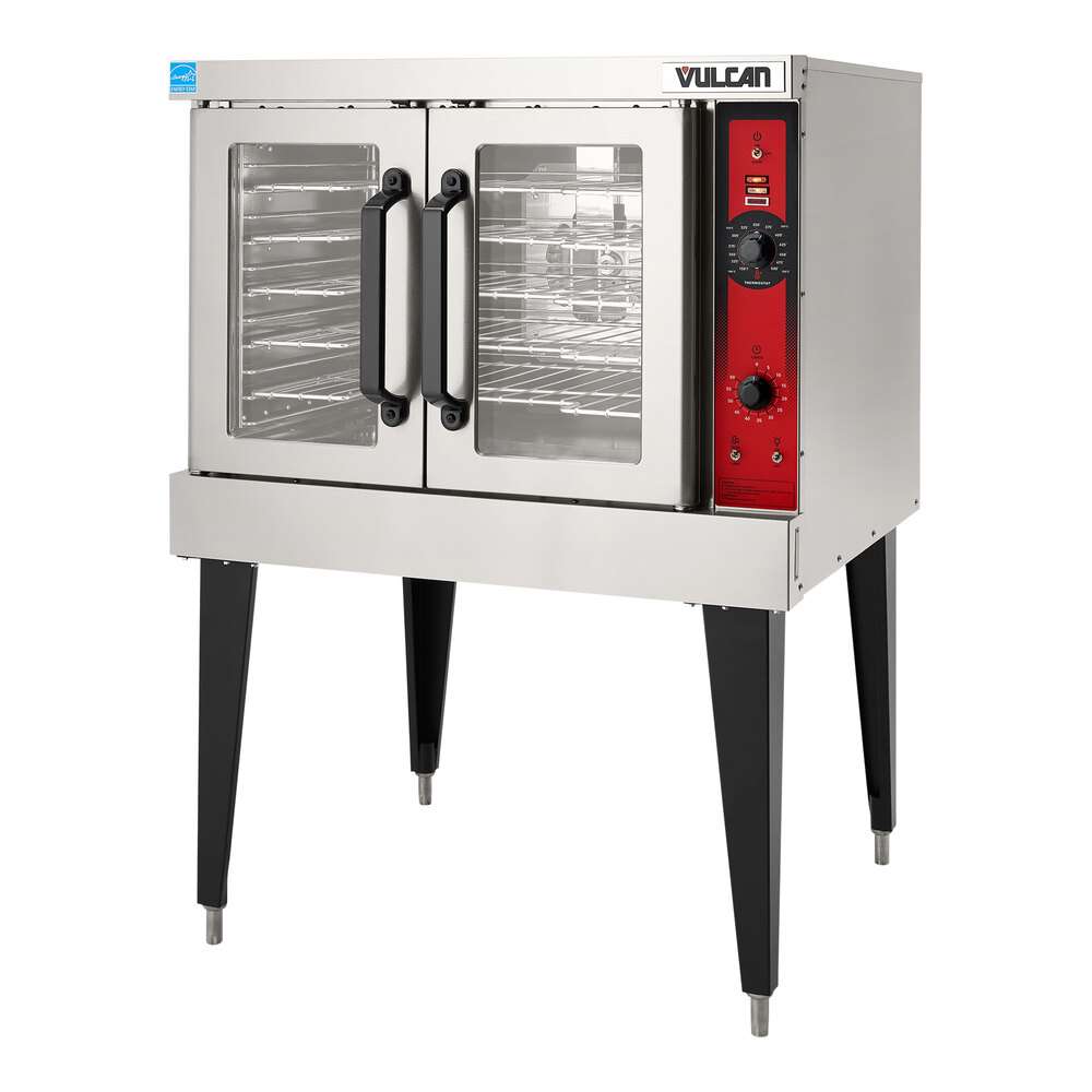 Vulcan VC6GD-NAT Natural Gas Single Deck Full Size Gas Deep Depth Convection Oven with Solid State Controls - 50,000 BTU