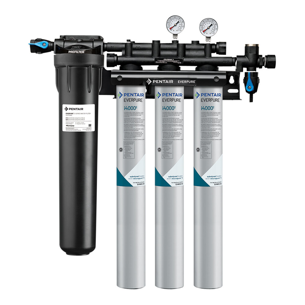 Everpure EV9325-23 Insurice Triple PF- i40002 Water Filtration System with Pre-Filter - .5 Micron and 5 GPM