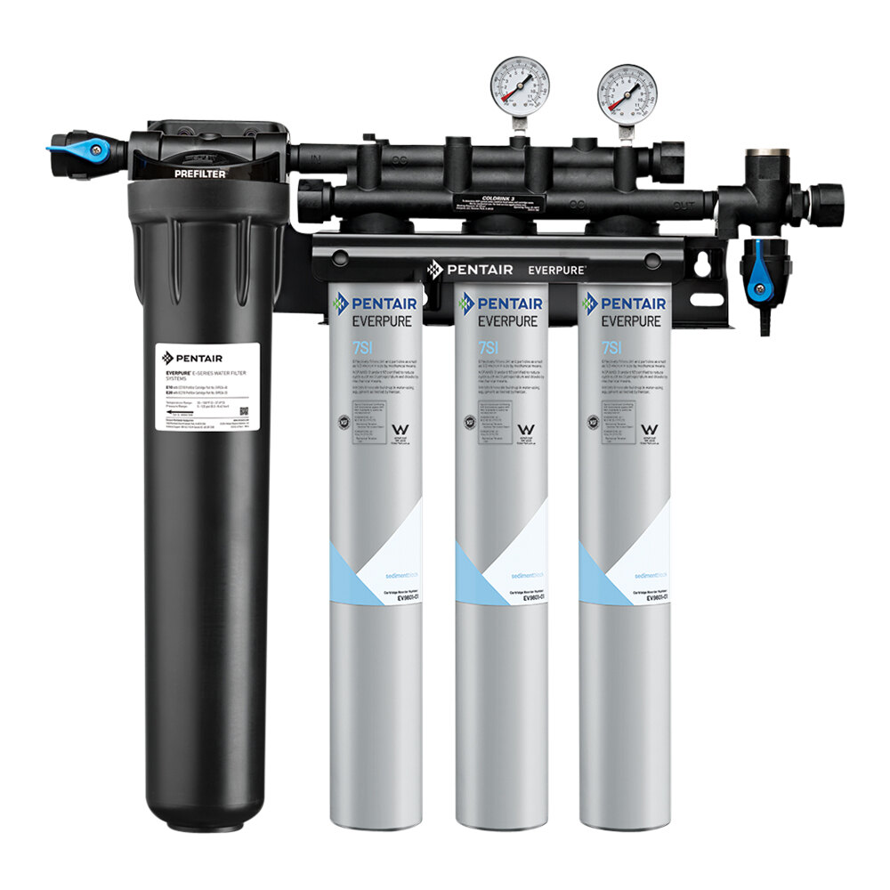 Everpure EV9324-75 Insurice Triple PF-7SI Water Filtration System with Pre-Filter - .5 Micron and 10.5 GPM