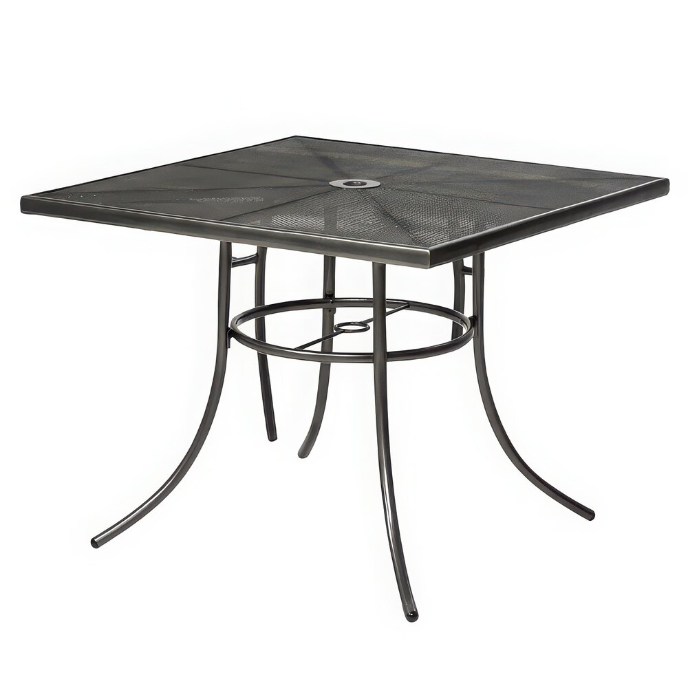 Wabash Valley SU2Z38P Sullivan 30" x 48" Rectangular Portable Powder Coated Steel Mesh Outdoor Umbrella Table