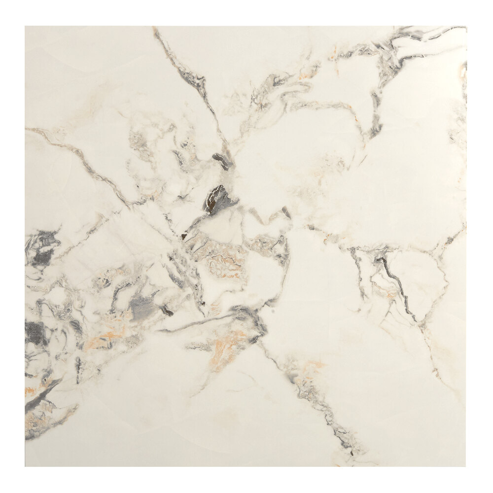 Art Marble Furniture P600 30" x 30" White Calacatta Sintered Stone Tabletop