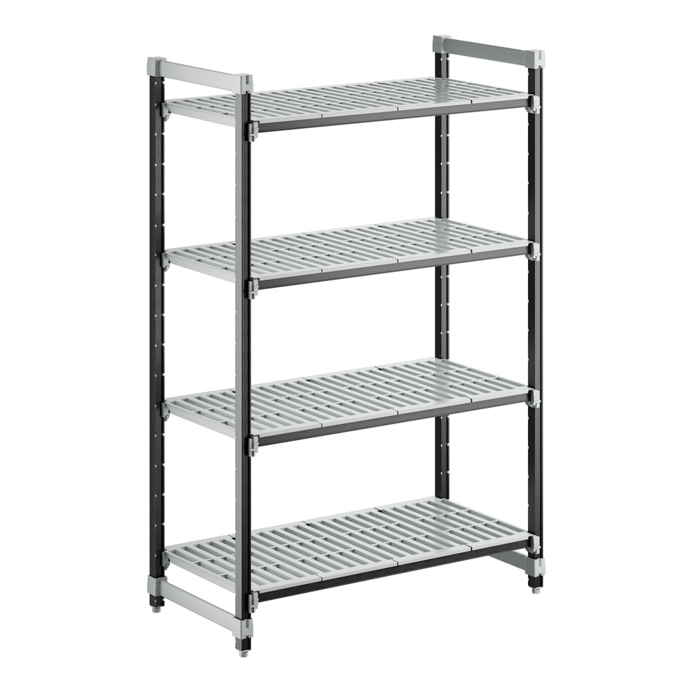 Cambro EXU244872V4480 Camshelving® Elements XTRA 4-Shelf Vented Starter Unit - 24'' x 48'' x 72''