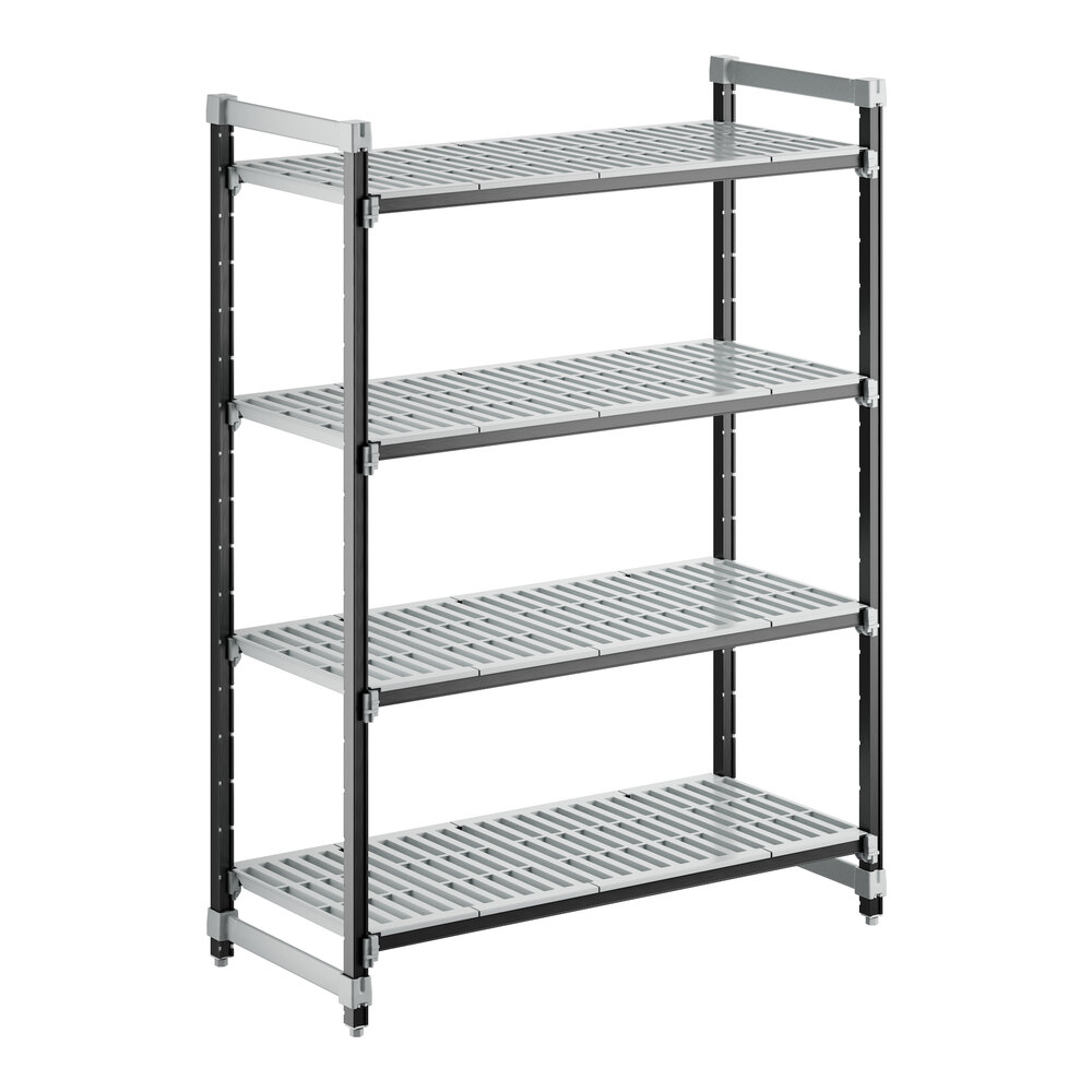 Cambro EXU245472V4480 Camshelving® Elements XTRA 4-Shelf Vented Starter Unit - 24'' x 54'' x 72''
