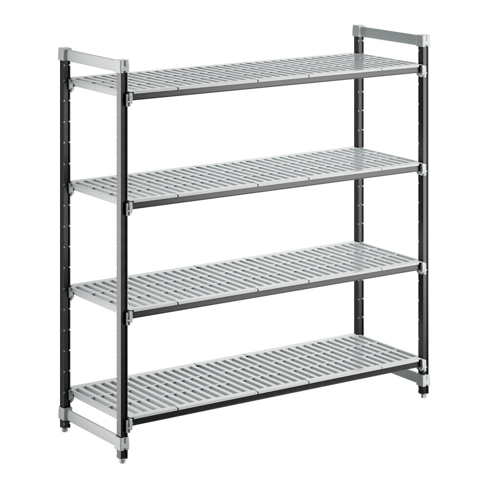 Cambro EXU247272V4480 Camshelving® Elements XTRA 4-Shelf Vented Starter Unit - 24'' x 72'' x 72''