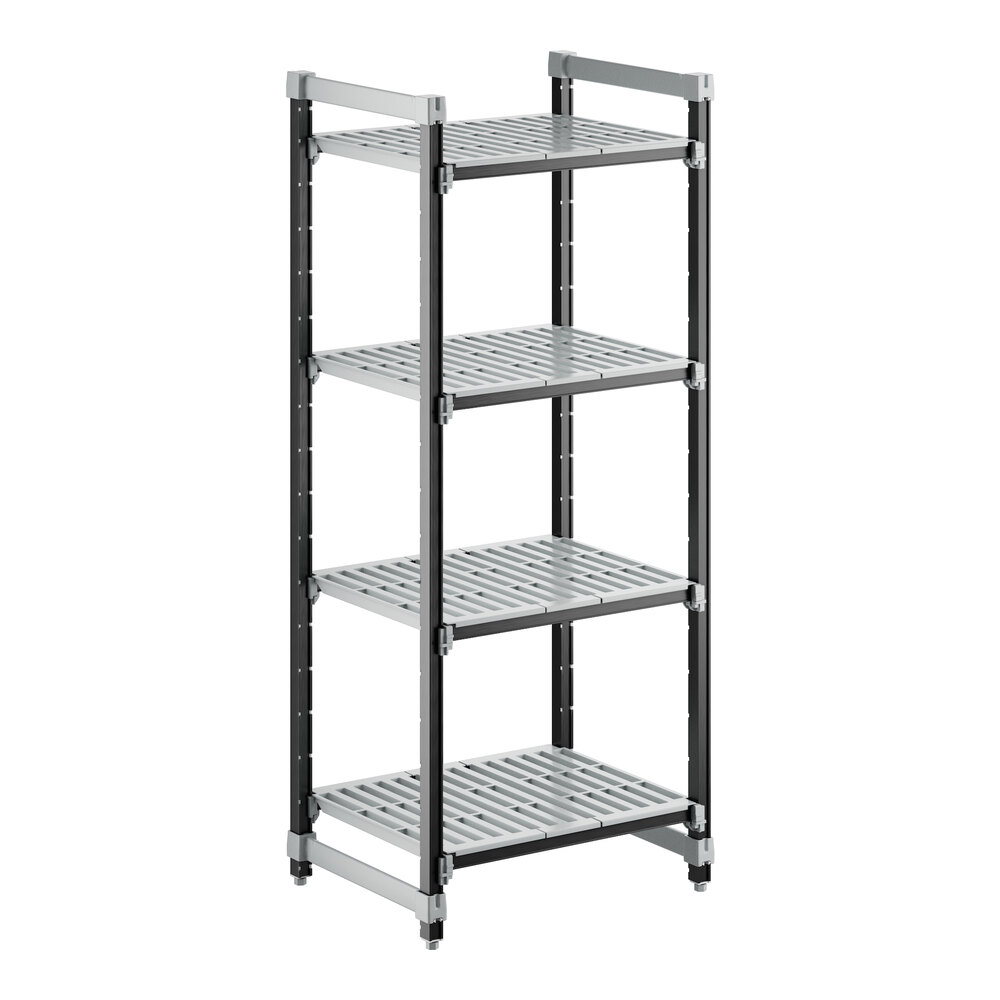 Cambro EXU243072V4480 Camshelving® Elements XTRA 4-Shelf Vented Starter Unit - 24'' x 30'' x 72''
