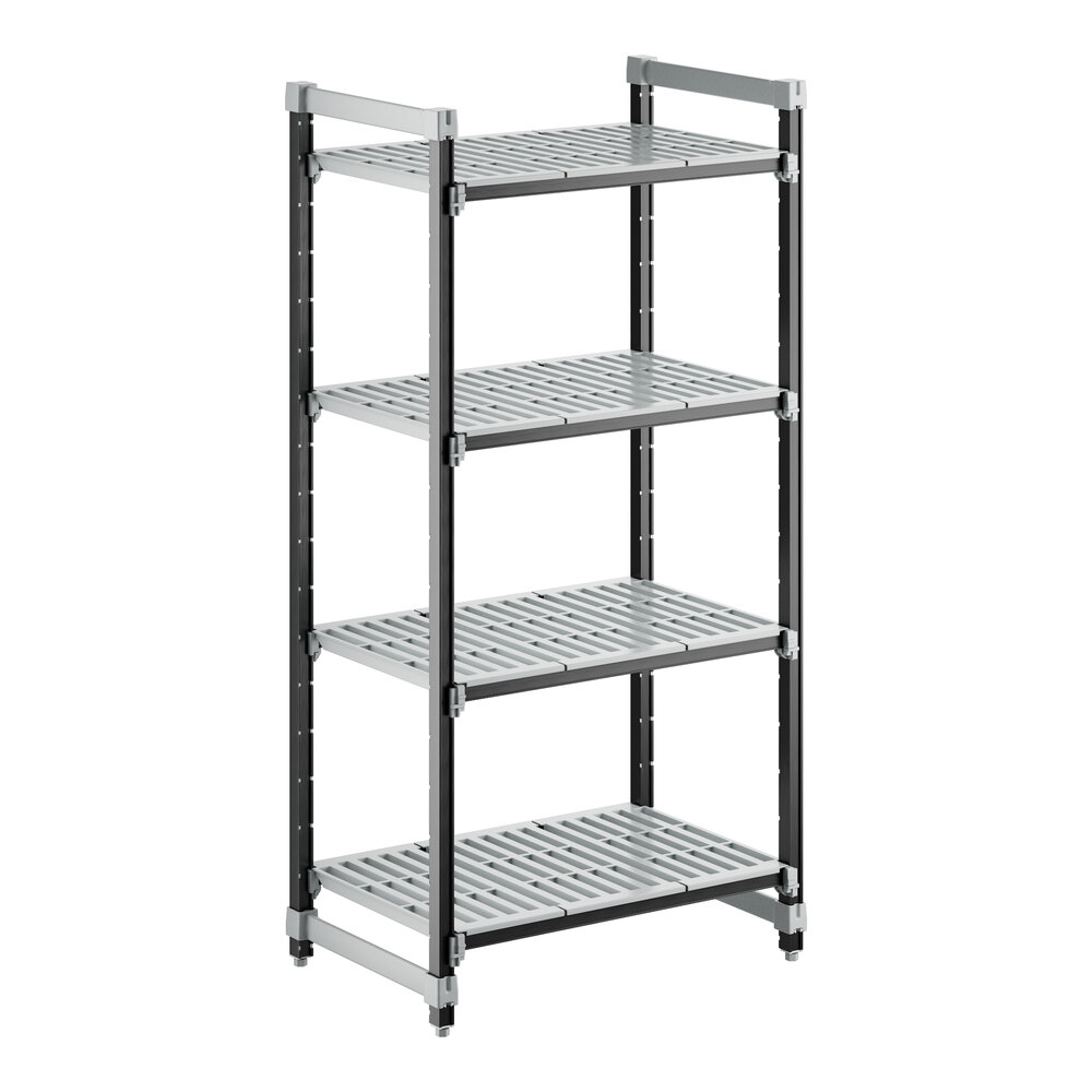 Cambro EXU243672V4480 Camshelving® Elements XTRA 4-Shelf Vented Starter Unit - 24'' x 36'' x 72''