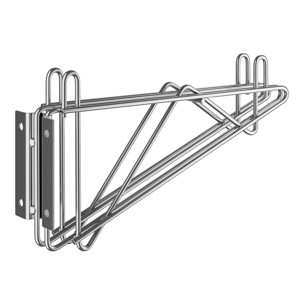 Regency 12" Deep Double Wall-Mount Bracket for Adjoining Stainless Steel Wire Shelving