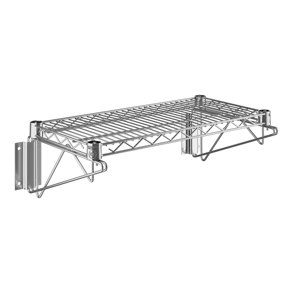 Regency 12" x 24" Stainless Steel Wall-Mount Wire Shelf