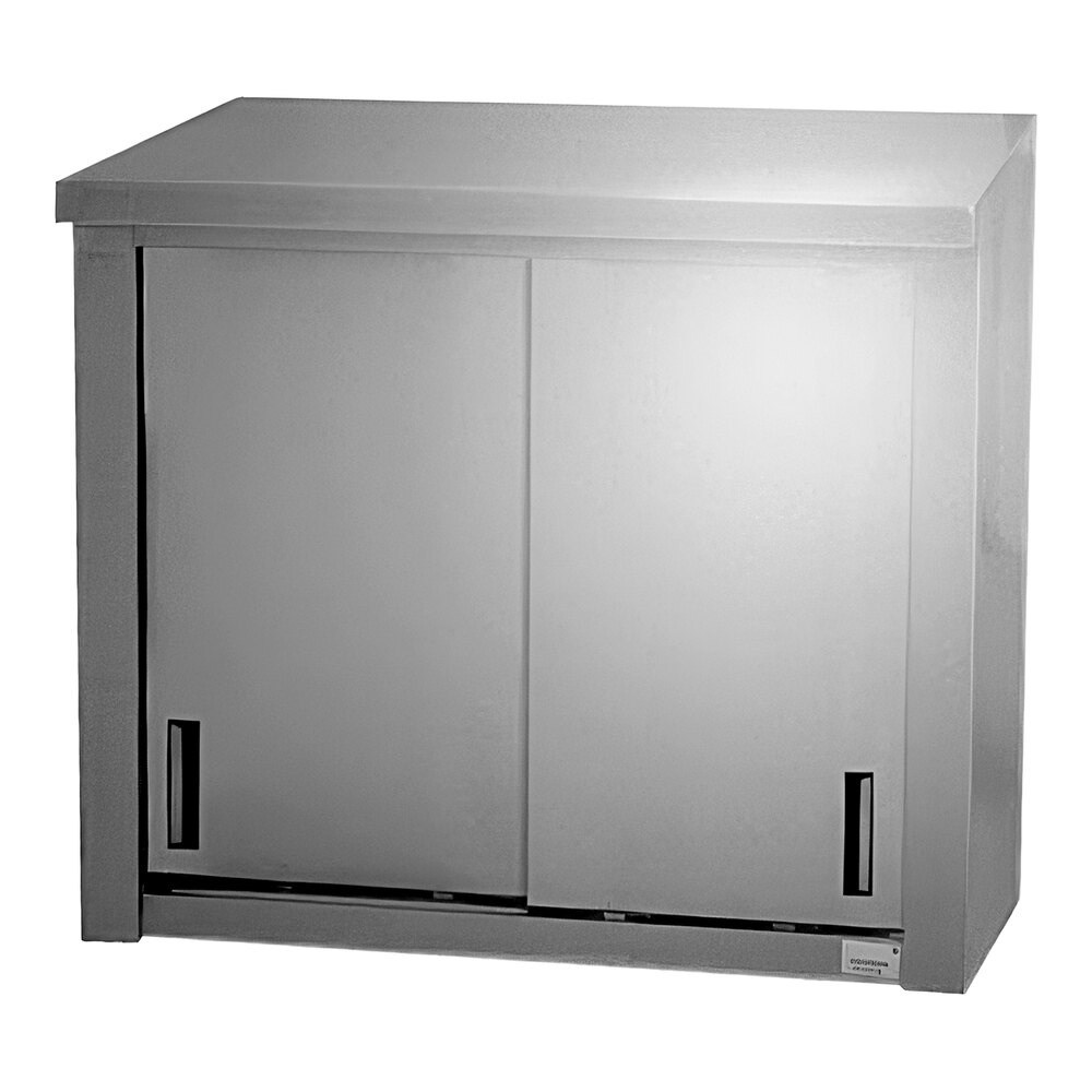 Advance Tabco WCS-15-72 72" Stainless Steel Wall Cabinet with Sliding Doors
