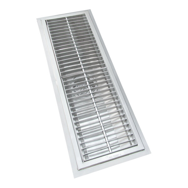 IMC/Teddy ASFT-3036-SQ ASFT 30" x 36" 14 Gauge Stainless Steel Anti-Spill Floor Trough with Grid Grating and 3" x 4" Outlet