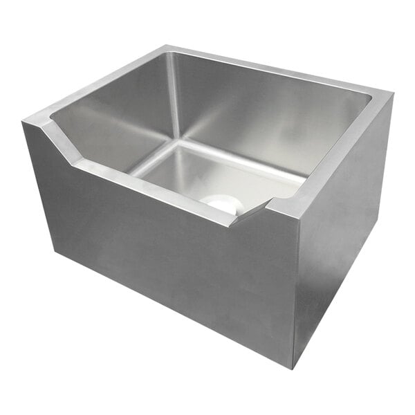 IMC/Teddy FS-D FS 27" x 21" x 15 1/2" Stainless Steel Heavy-Duty Floor / Utility / Mop Sink with Drop Front