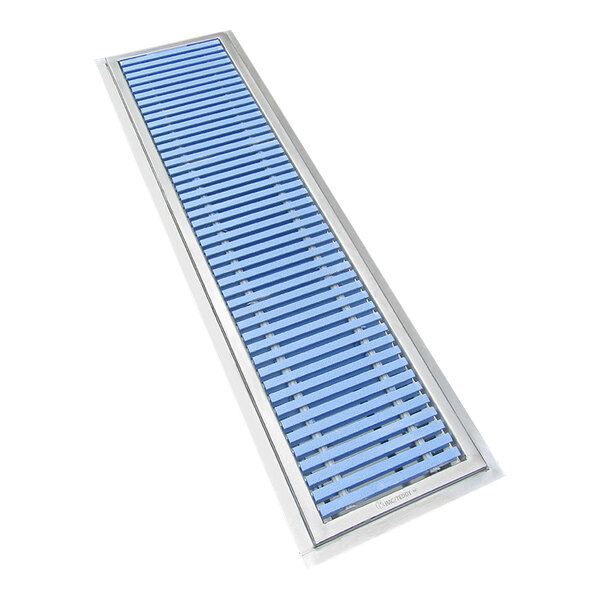 IMC/Teddy CFT-1248-PFG-ADA CFT 12" x 48" 16 Gauge Stainless Steel Floor Trough with Fiberglass Grating and 3" x 4" Outlet