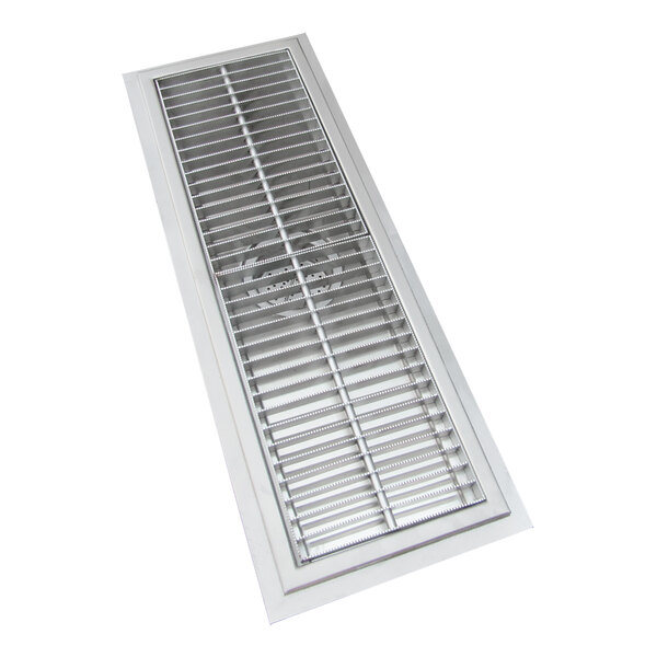 IMC/Teddy SFT-1224-SQ SFT 12" x 24" 14 Gauge Stainless Steel Shallow Floor Trough with Grid Grating and 3" x 4" Outlet
