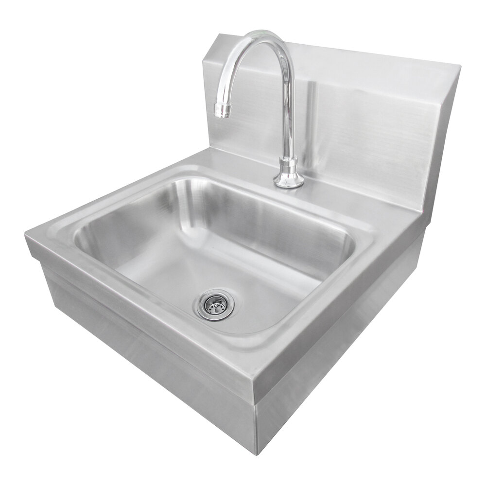 IMC/Teddy CSW-1D 14" x 10" x 5" Wall-Mounted Hand Sink with 2.2 GPM Deck-Mount Hands-Free Sensor Faucet