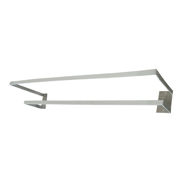 IMC/Teddy PRW-2-12120 PRW 12" x 120" Stainless Steel Tabletop / Wall-Mounted Double-Bar Pot Rack with 20 Steel Pot Hooks