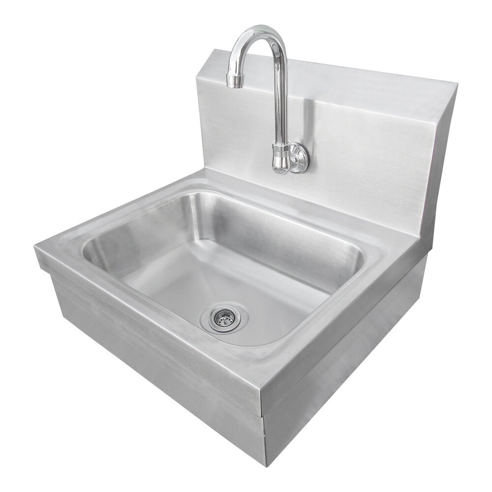 IMC/Teddy CSW-1S 14" x 10" x 5" Wall-Mounted Hand Sink with 2.2 GPM Splash-Mount Hands-Free Sensor Faucet