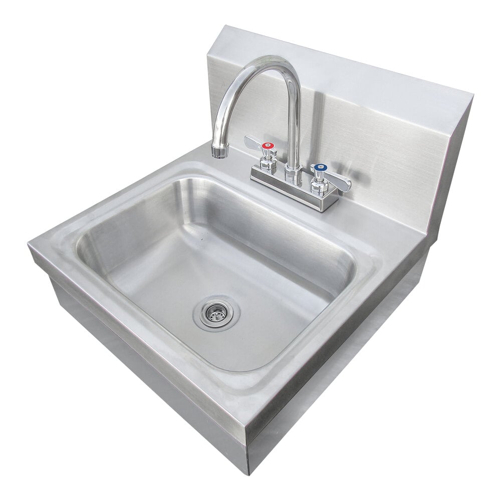 IMC/Teddy CSW-2D 14" x 10" x 5" Wall-Mounted Hand Sink with 2.2 GPM Deck-Mount Faucet