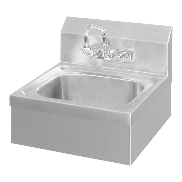 IMC/Teddy CSW-2S 14" x 10" x 5" Wall-Mounted Hand Sink with 2.2 GPM Splash-Mount Faucet