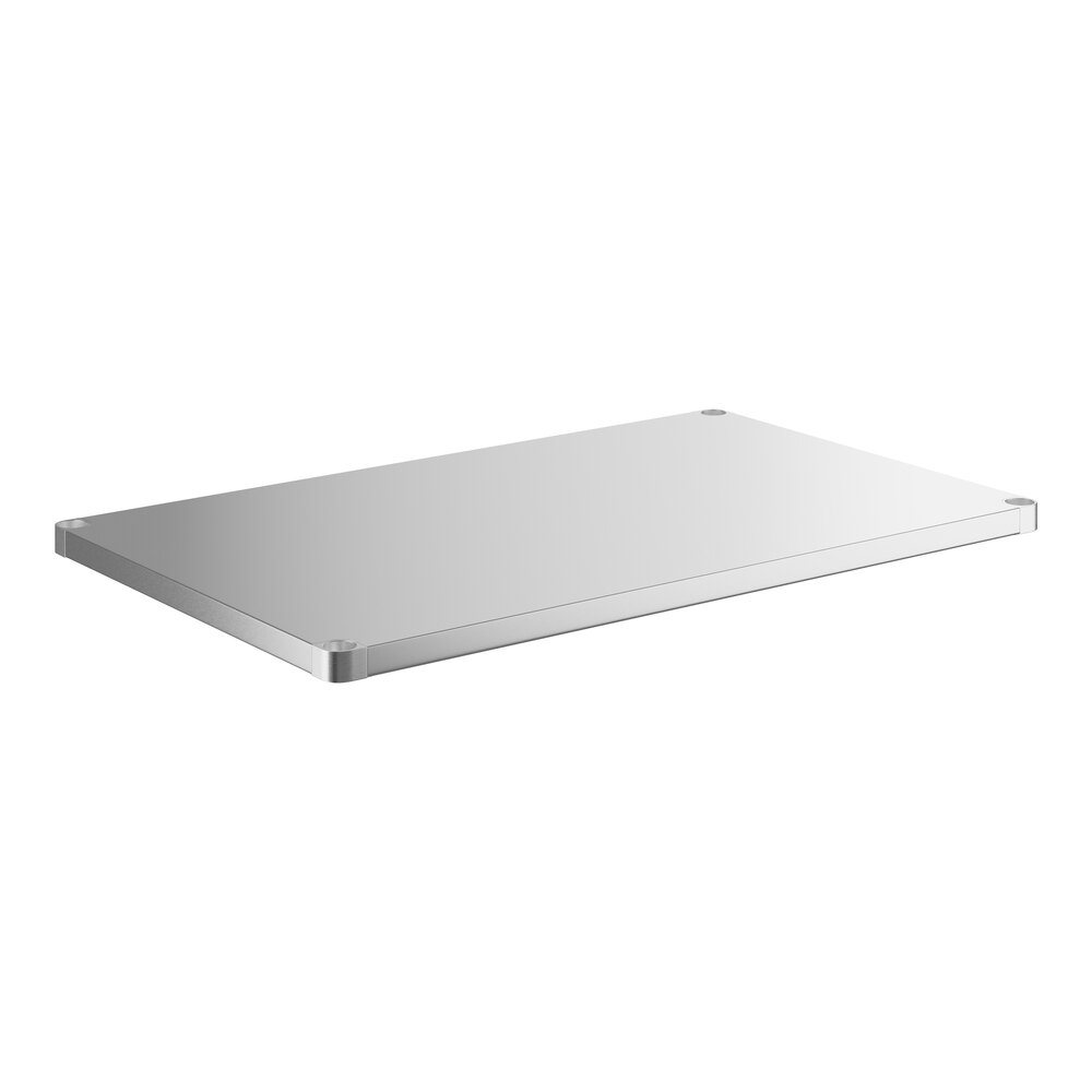 Regency 18 Gauge Stainless Steel Adjustable Shelf for 30" x 48" Poly Top Work Tables
