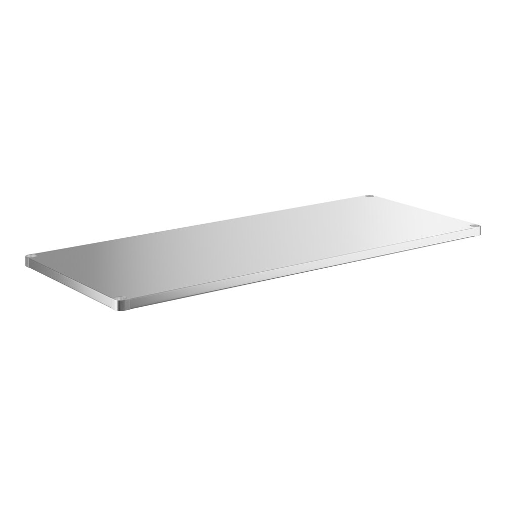Regency 18 Gauge Stainless Steel Adjustable Shelf for 30" x 72" Poly Top Work Tables