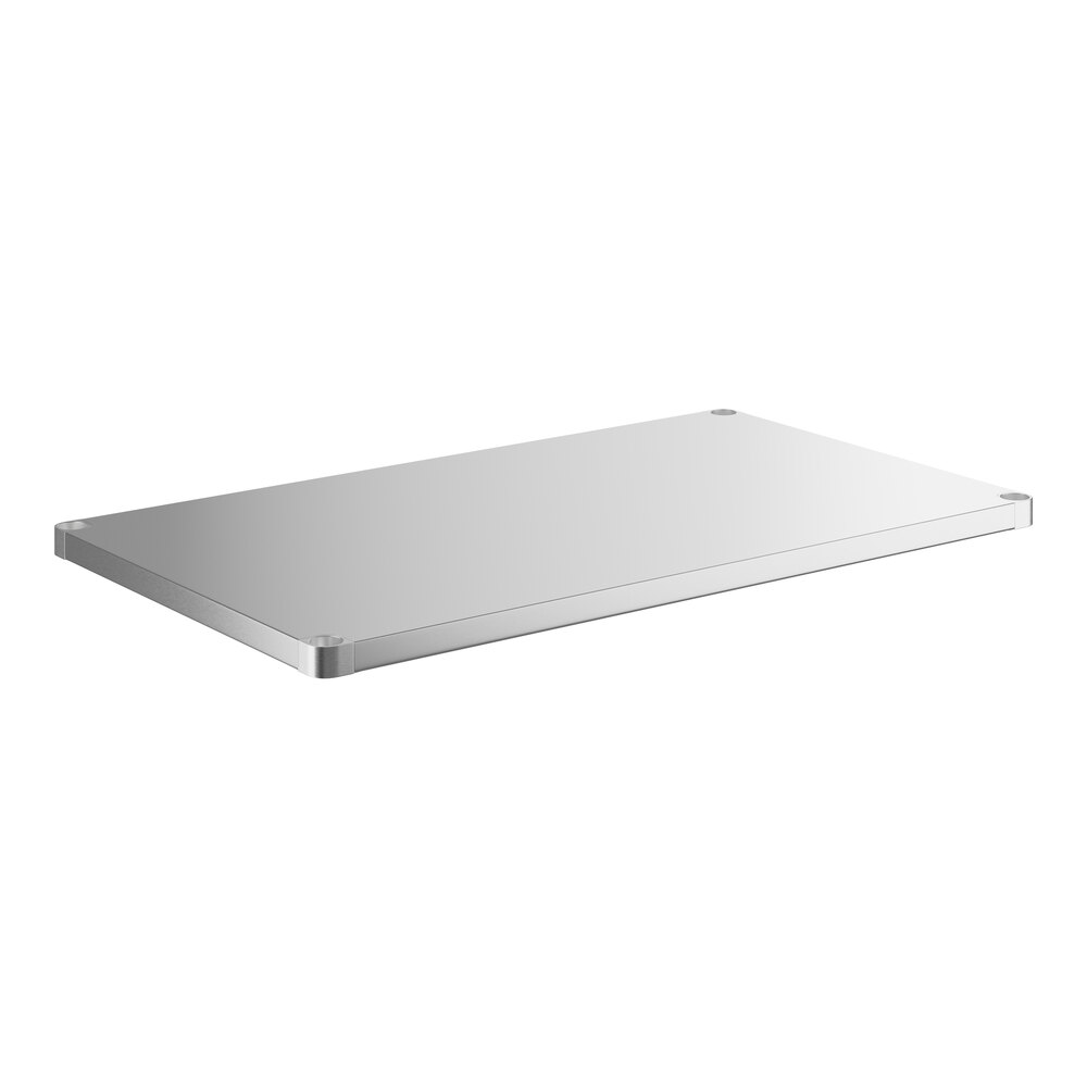 Regency 18 Gauge Stainless Steel Adjustable Shelf for 30" x 48" Poly Top Work Tables with Backsplash