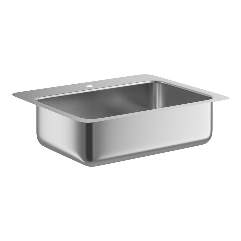 Zurn Elkay DSESR127221 Dayton Single Bowl Drop-In Dual Mount Sink with One Faucet Hole - 24" x 16" x 8" Bowl
