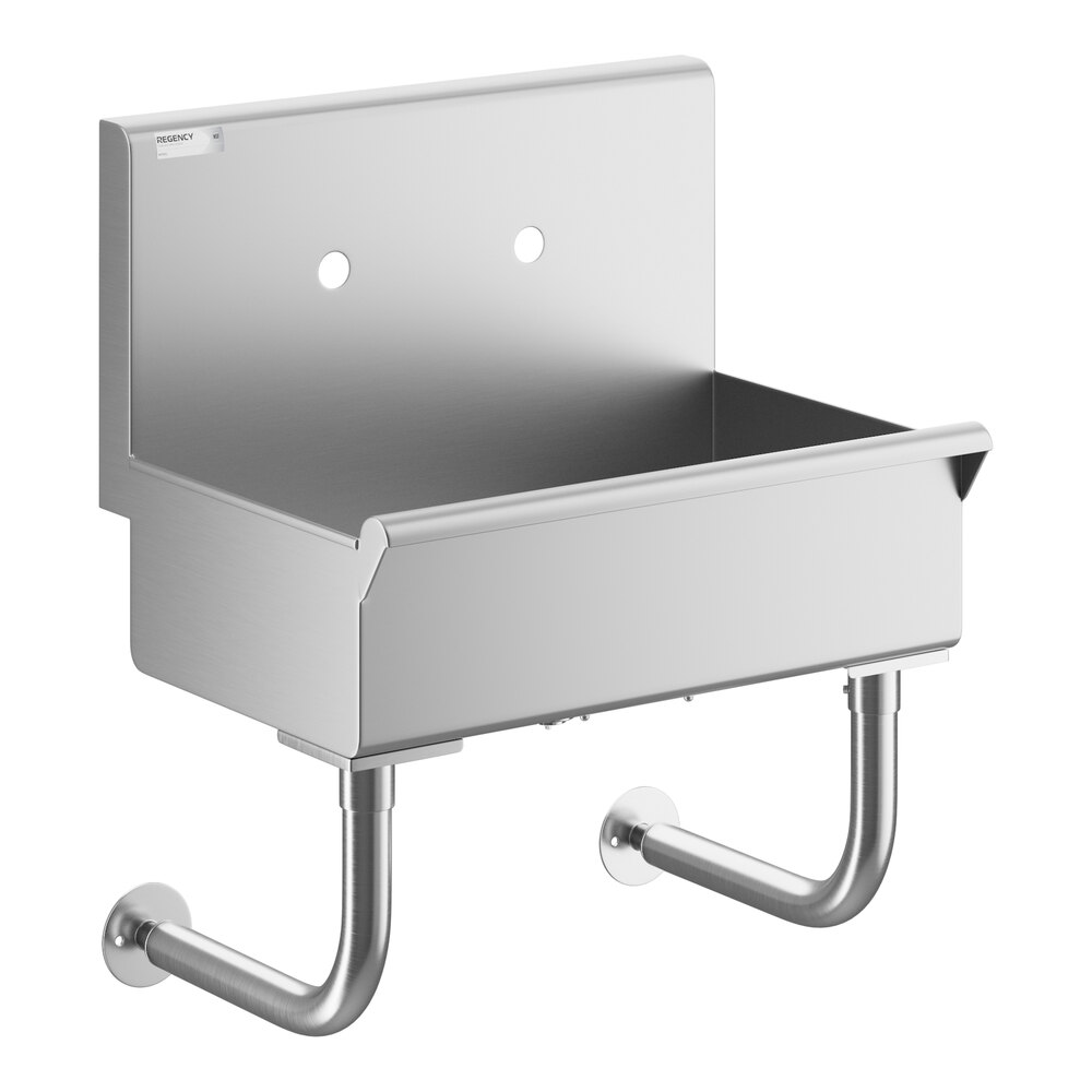 Regency Wall-Mounted 24" x 17 1/2" Utility Sink for (1) 8" Center Faucet