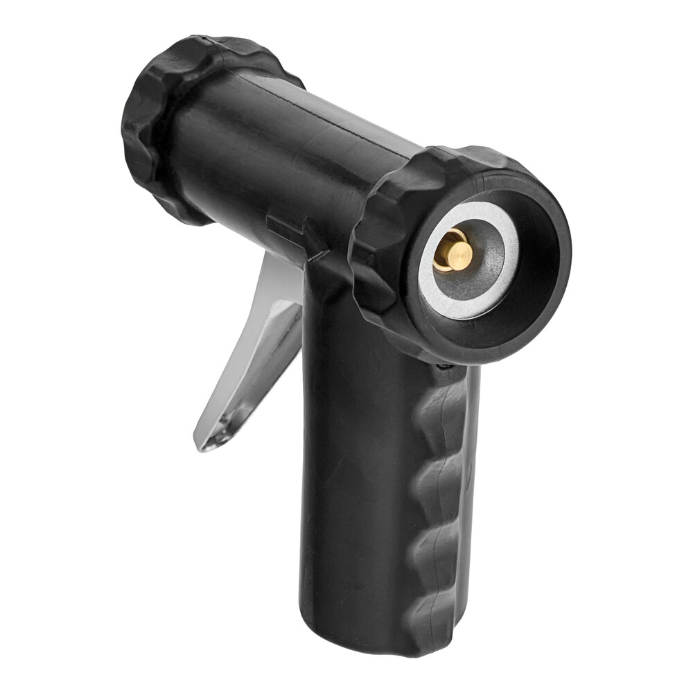 Sani-Lav N1AB Black Lightweight Aluminum Insulated Spray Nozzle with Stainless Steel Handle