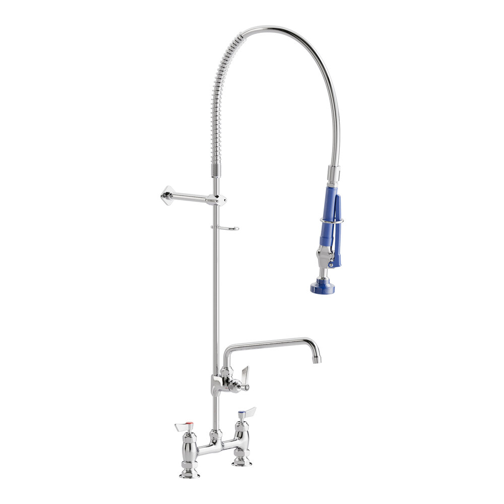 Waterloo 1.15 GPM Deck-Mounted Pre-Rinse Faucet with 8" Centers and 12" Add-On Faucet